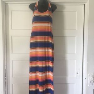 MOSSIMO razor back striped Maxi Dress